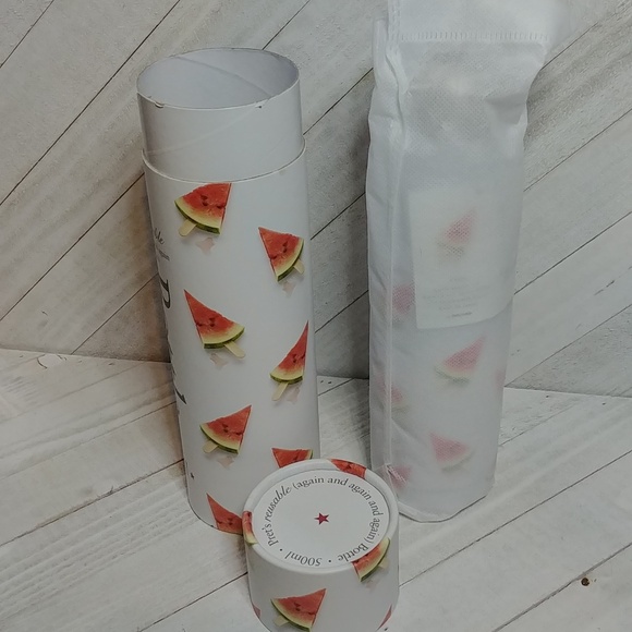 NEW Pret A Manger Reusable Water Bottle 500ml Watermelon Print Rare - Picture 3 of 6